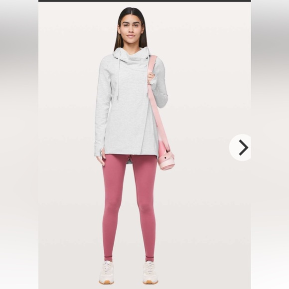 Lululemon Coast Easy Wrap Heathered Core Ultra Light Grey Size 8 - Picture 4 of 16